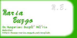 maria buzgo business card
